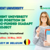 Ghent University PhD Position in ERC-funded DIADAPT Project, Belgium