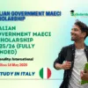 Italian Government MAECI Scholarship 2025/26 (Fully Funded)