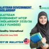 Malaysian Government MTCP Scholarship 2025/26 (Fully Funded)