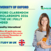 Oxford Clarendon Scholarships 2026 in the UK | Fully Funded