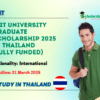 SIIT University Graduate Scholarship 2025 in Thailand (Fully Funded)