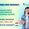 Semmelweis University Researchers’ Scholarship Program (EKÖP), Hungary
