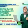 Study in Saudi King Abdulaziz University Scholarship 2025