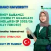 Turkey Sabanci University Graduate Scholarship 2025/26  (Fully Funded)