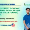 University of Miami Stamps Scholarship 2025 (Fully Funded) USA